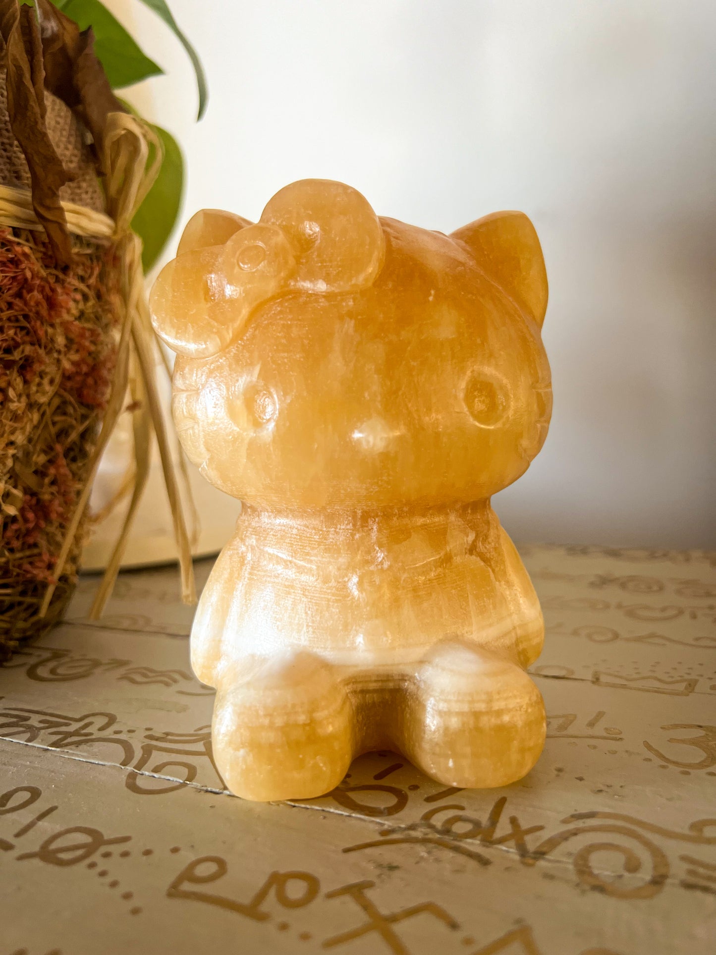 Orange Calcite Hello Kitty