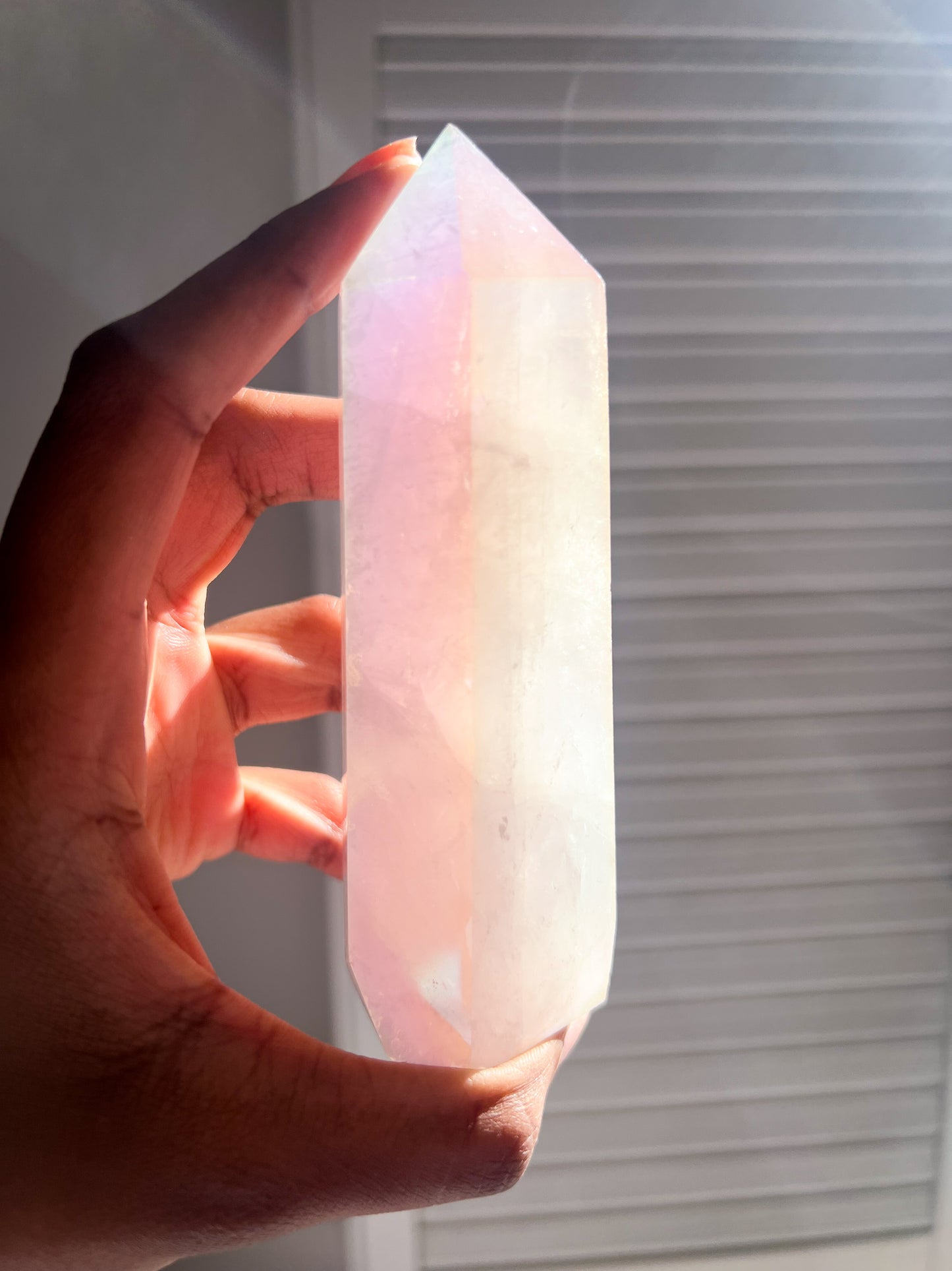 Aura Rose Quartz Tower
