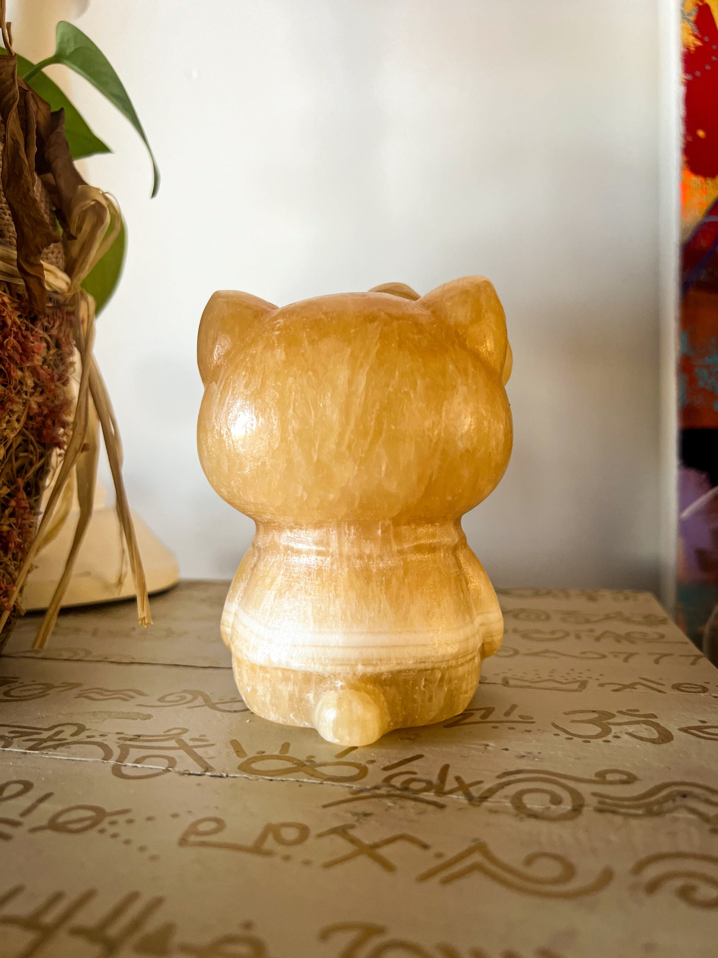 Orange Calcite Hello Kitty