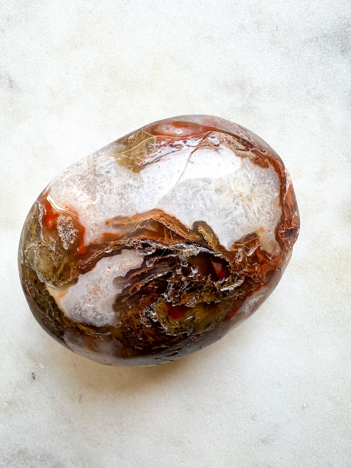 Carnelian Moss Palm Stones
