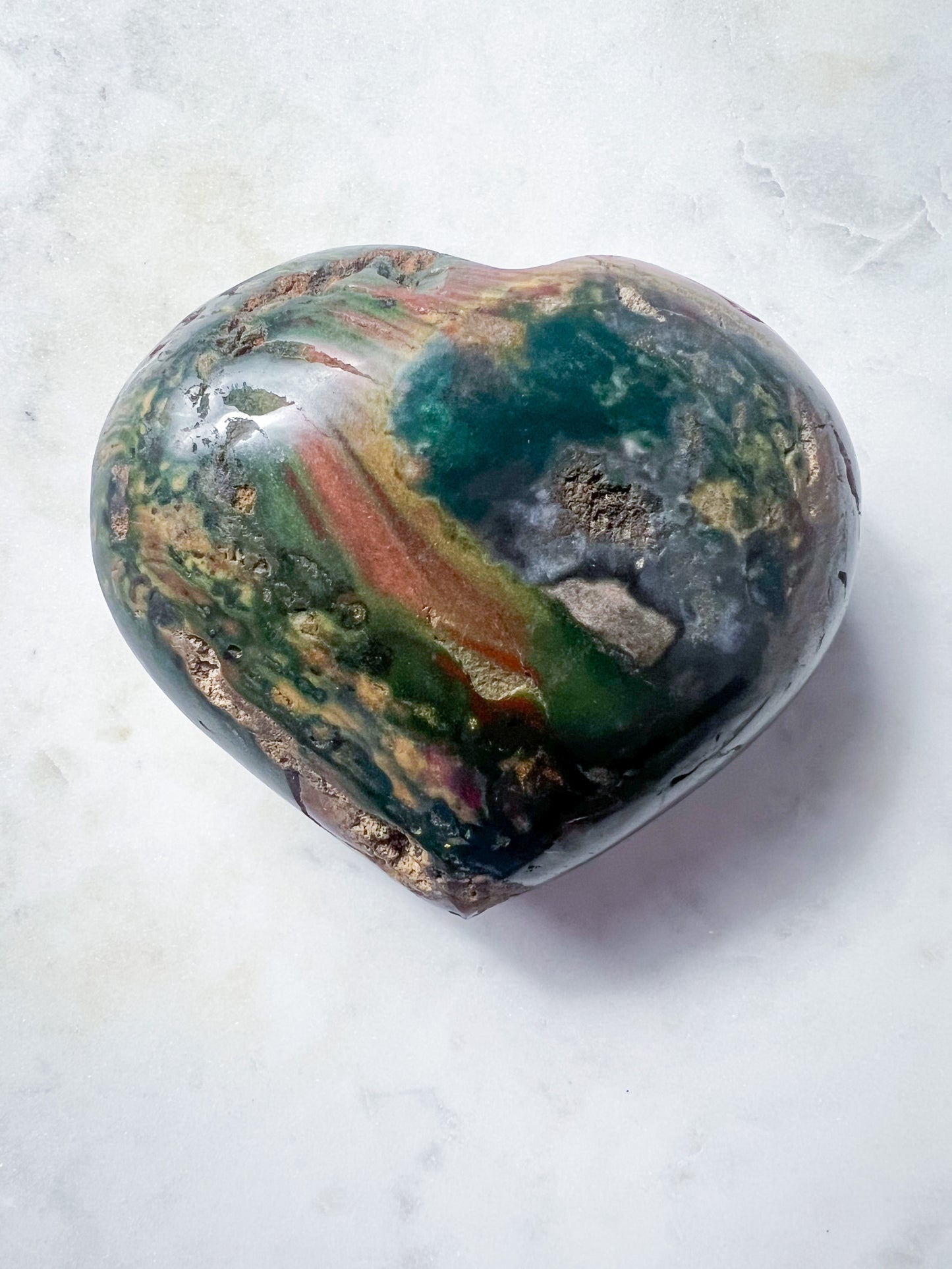 Large Ocean Jasper Heart