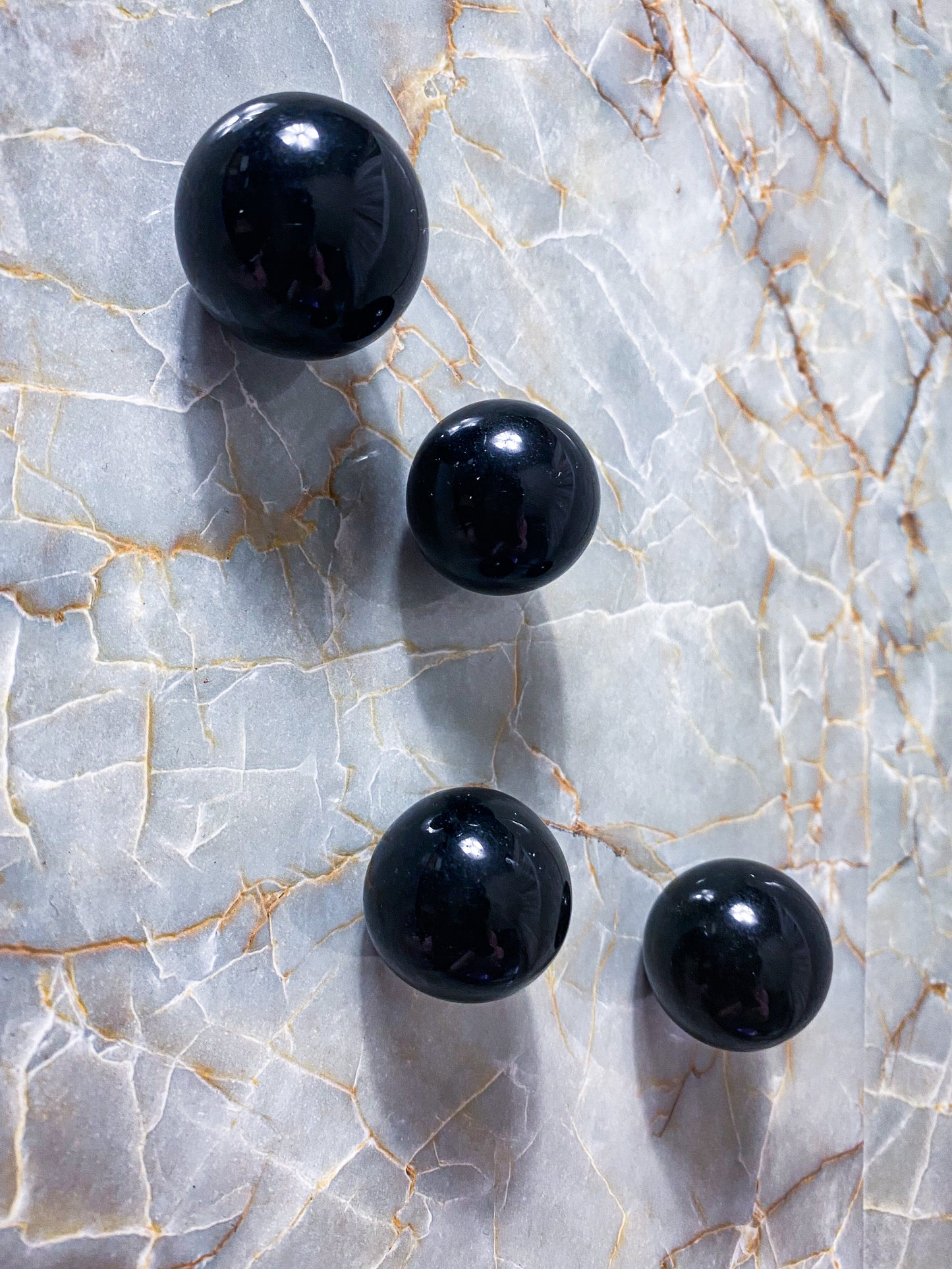 Mini Rainbow Obsidian Spheres