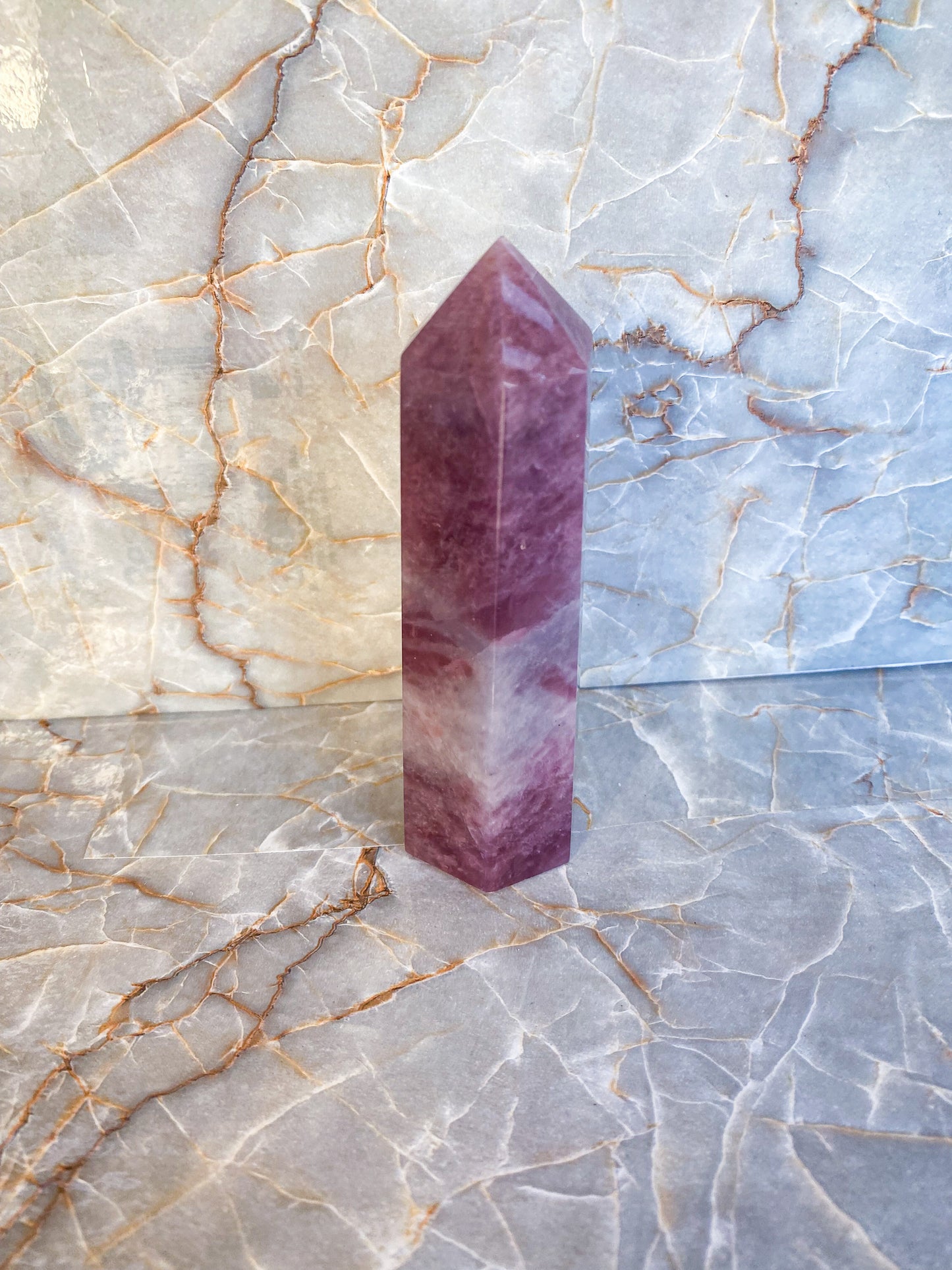 Lavender Rose Quartz Tower #7