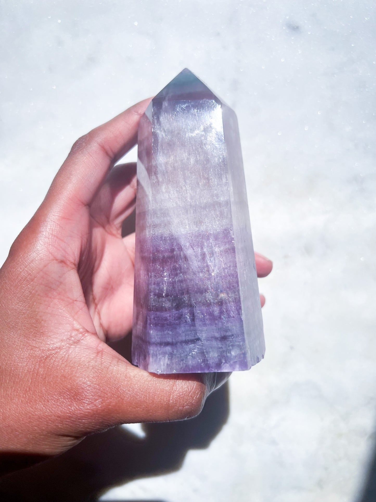 Chunky Purple Fluorite Tower
