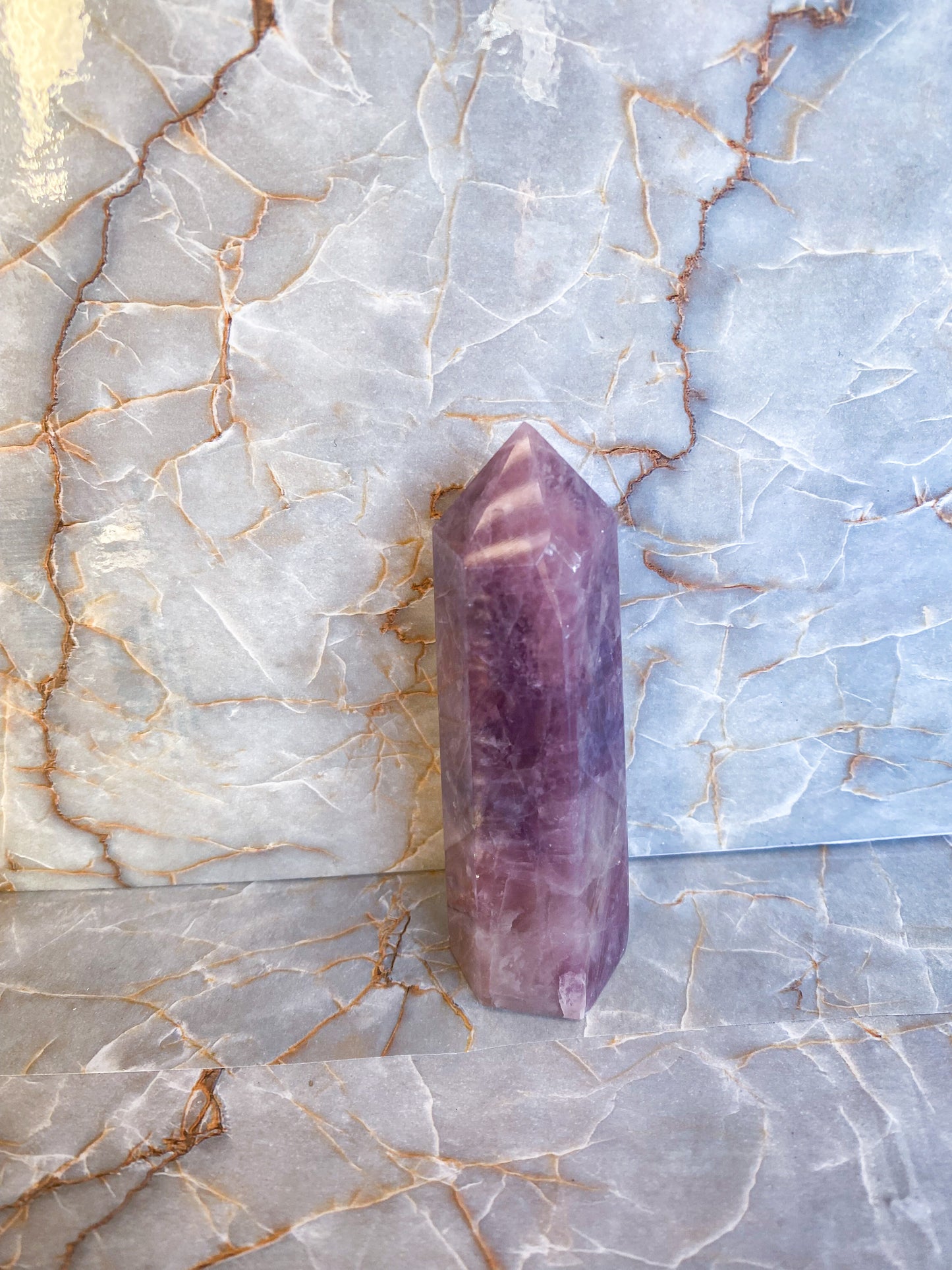 Lavender Rose Quartz Tower #5