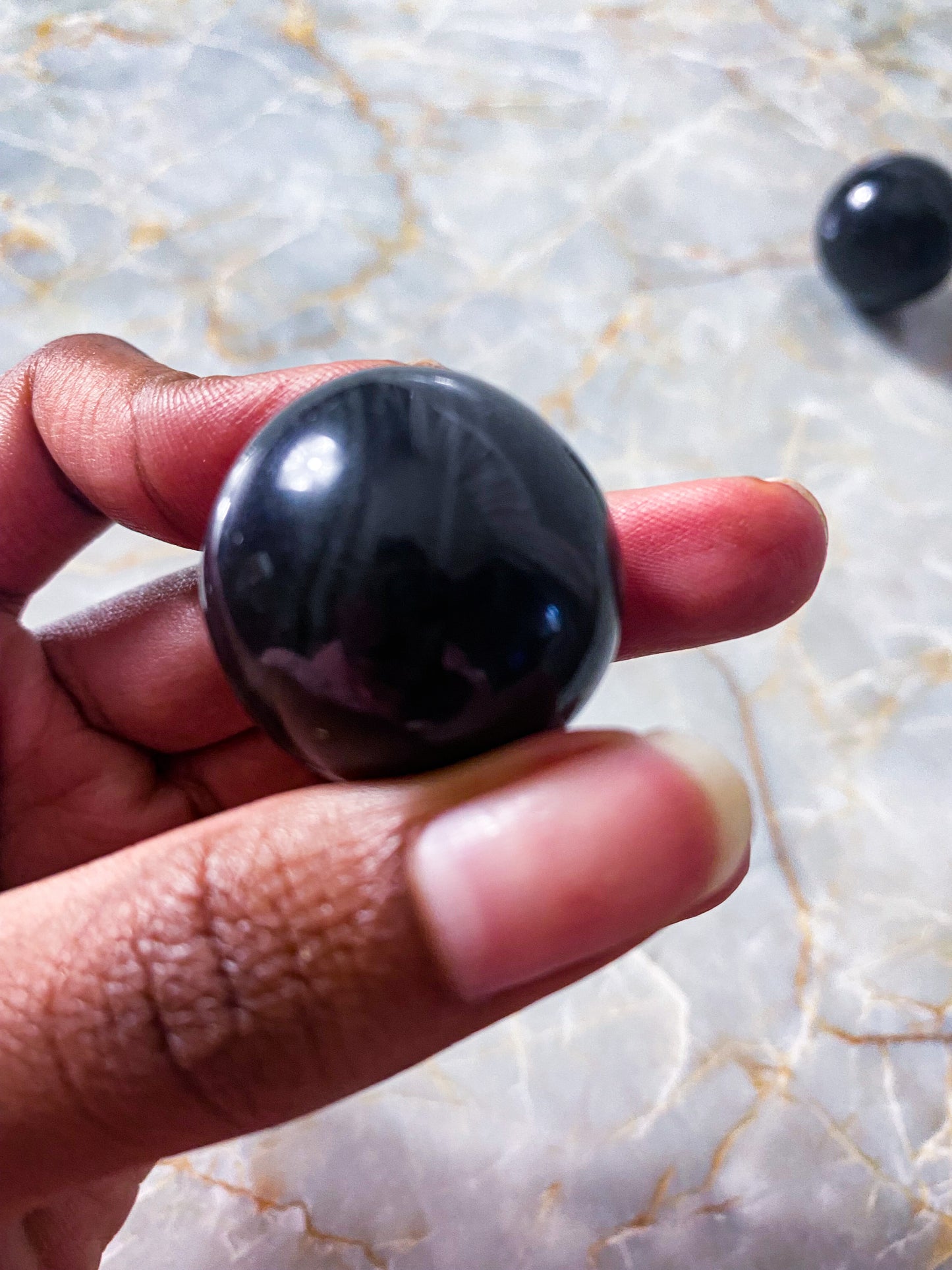 Mini Rainbow Obsidian Spheres