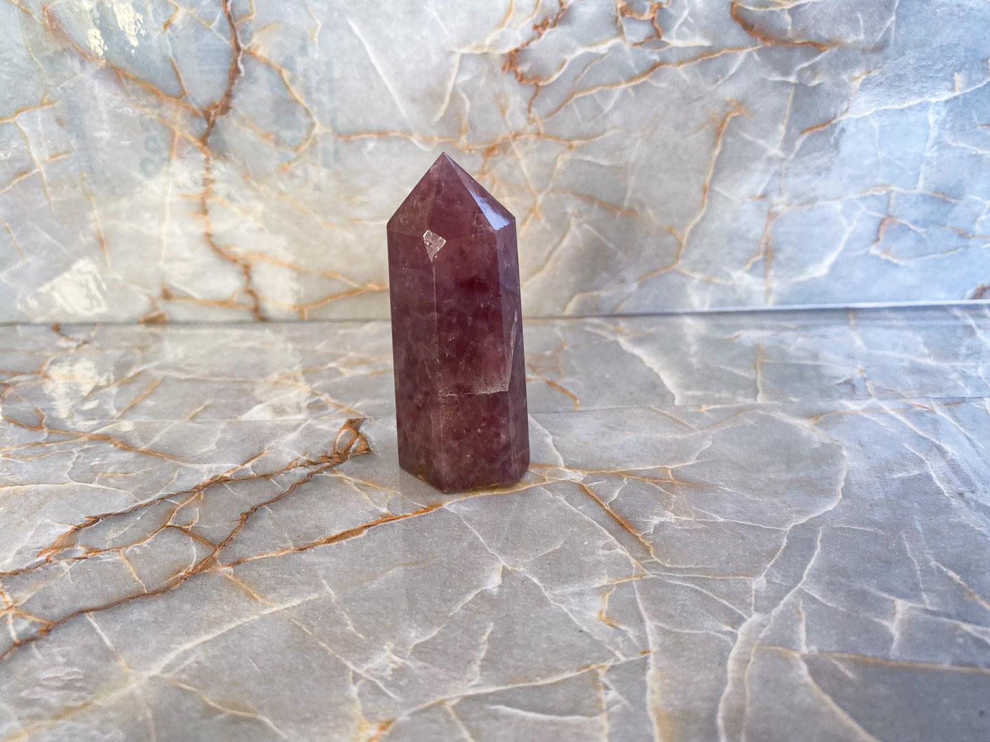 Lavender Rose Quartz Tower #1
