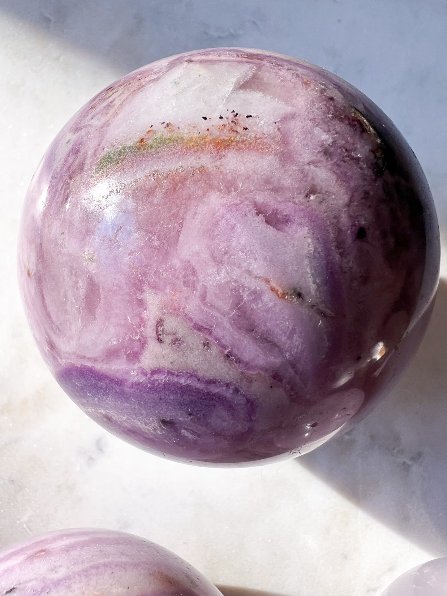 Silky Fluorite Spheres