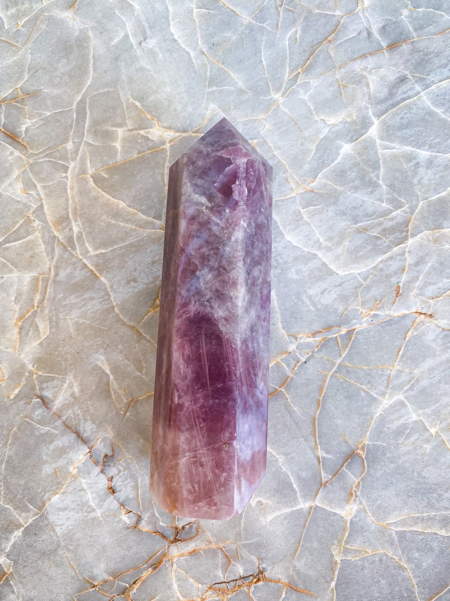 Lavender Rose Quartz Tower #8