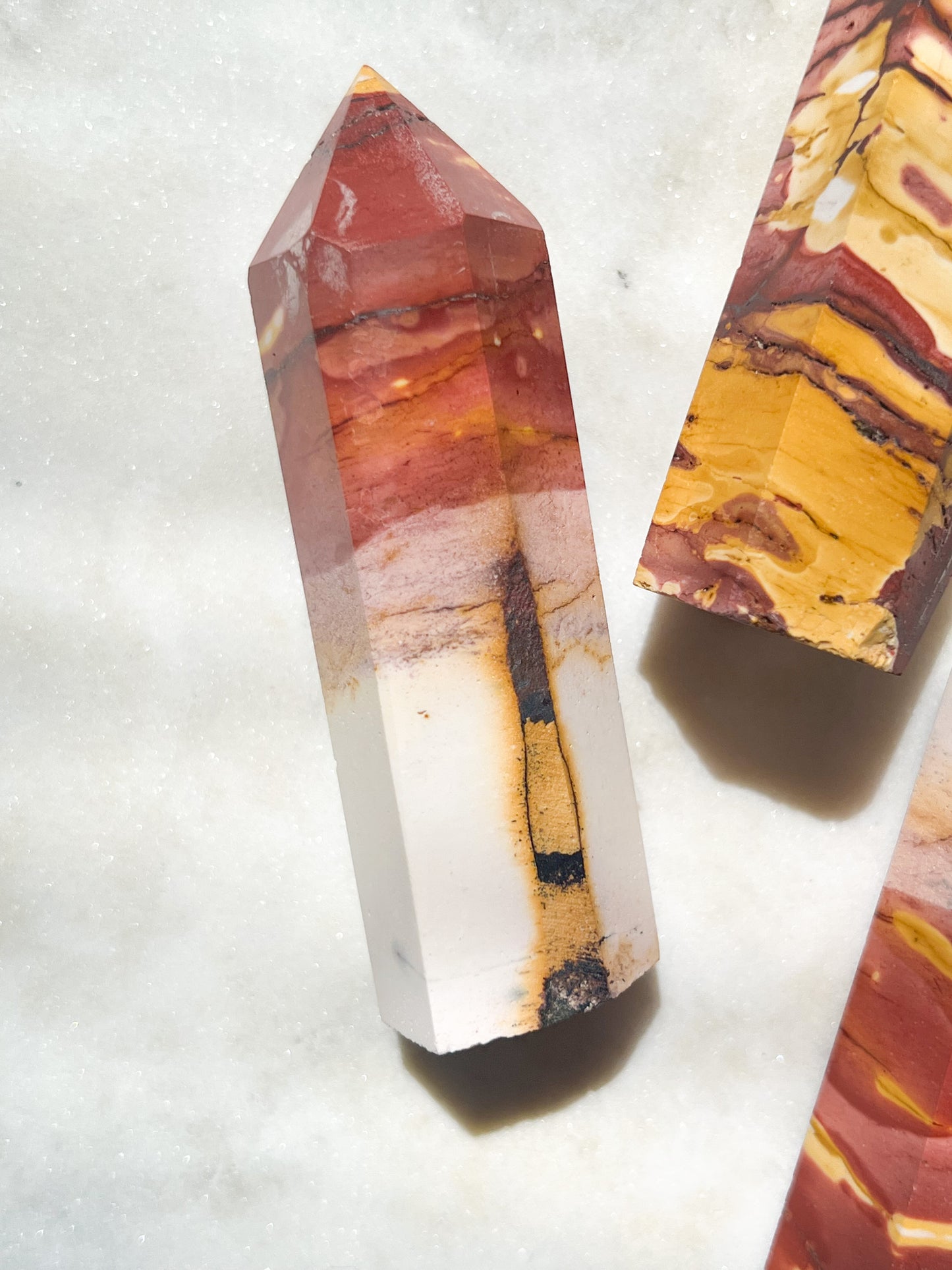 Red Mookaite Jasper Towers