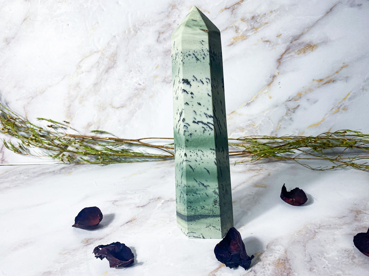 Dendritic Jade Tower #1