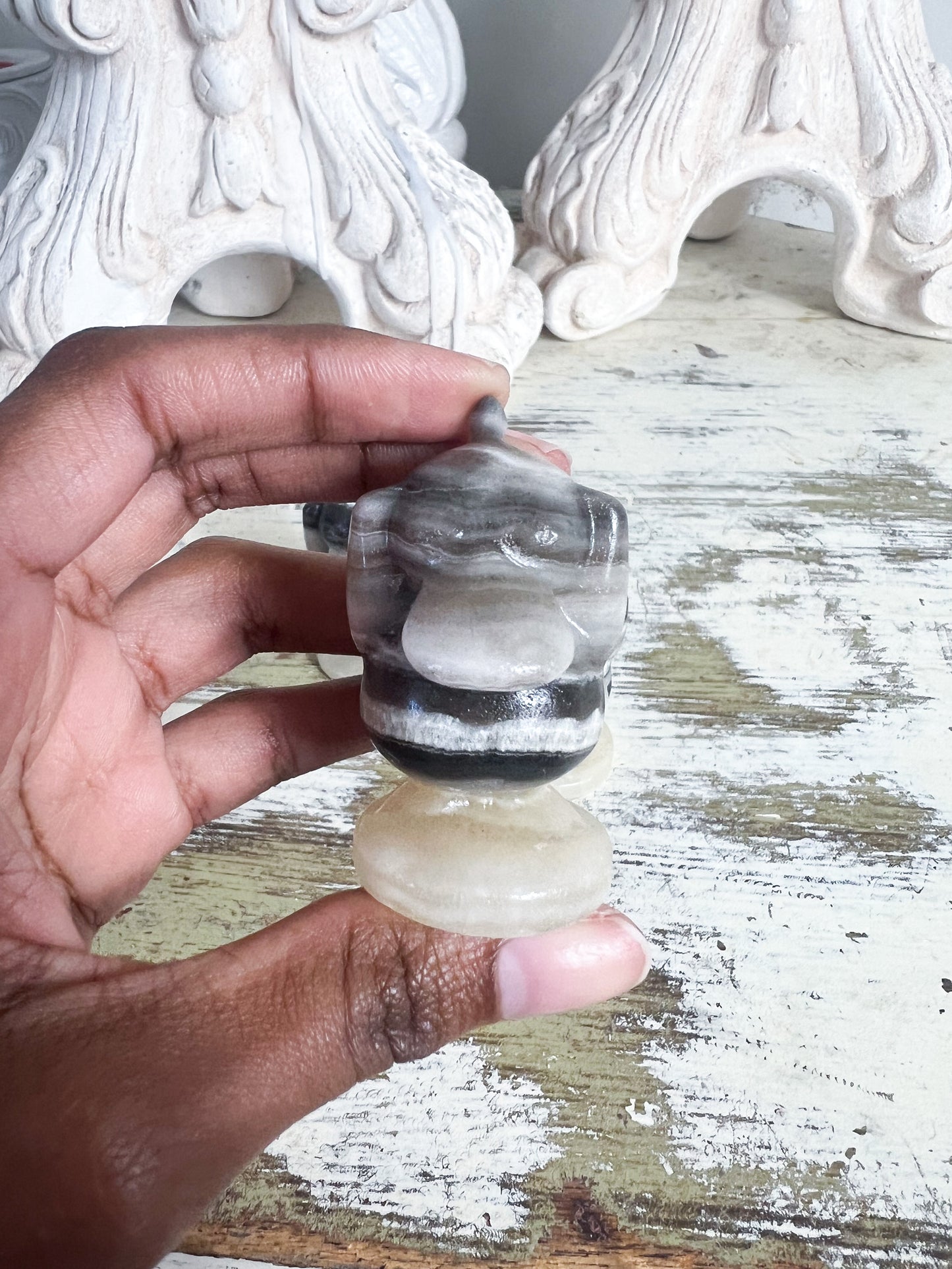 Mini Zebra Calcite Psyduck