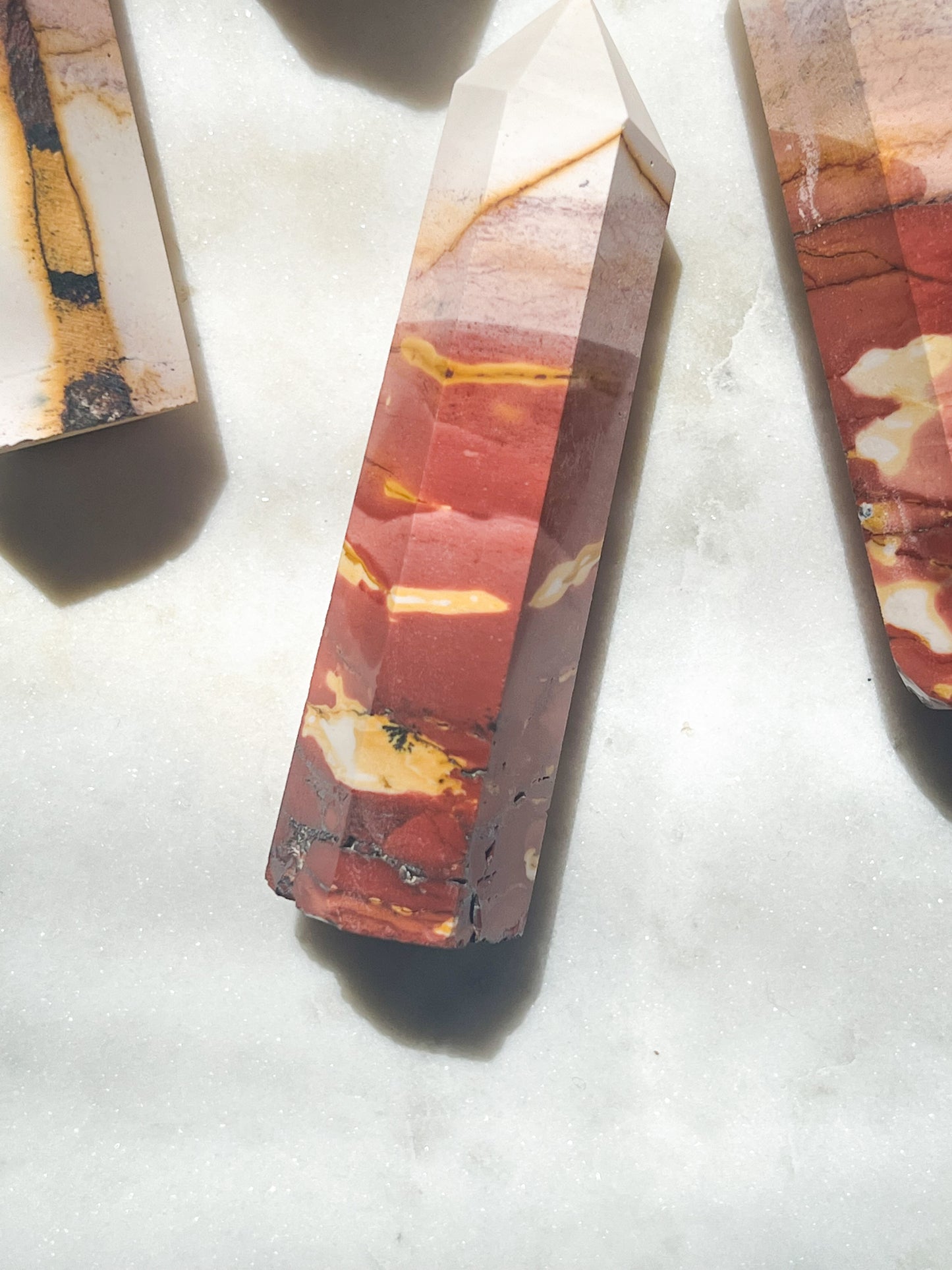 Red Mookaite Jasper Towers