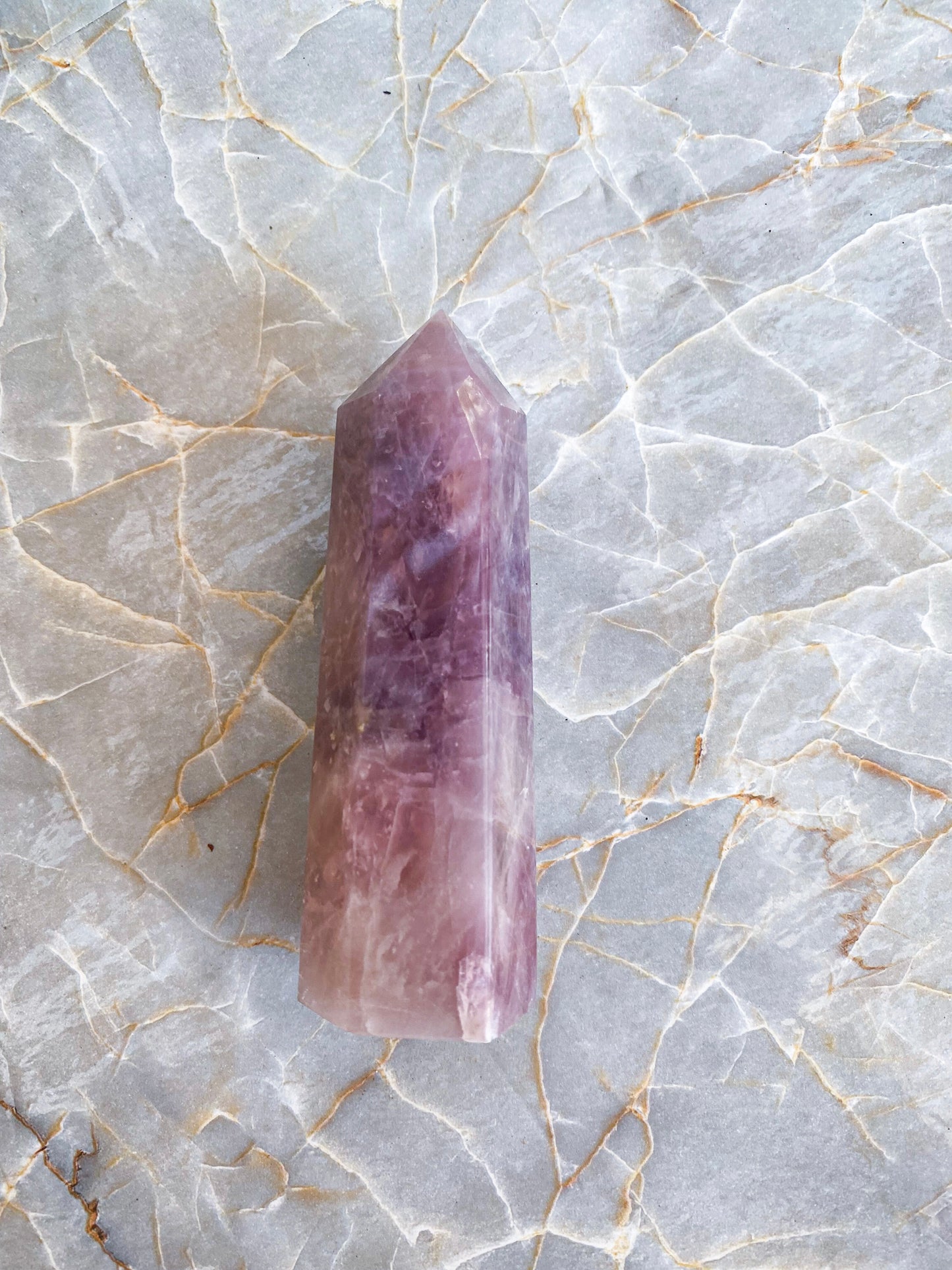 Lavender Rose Quartz Tower #5