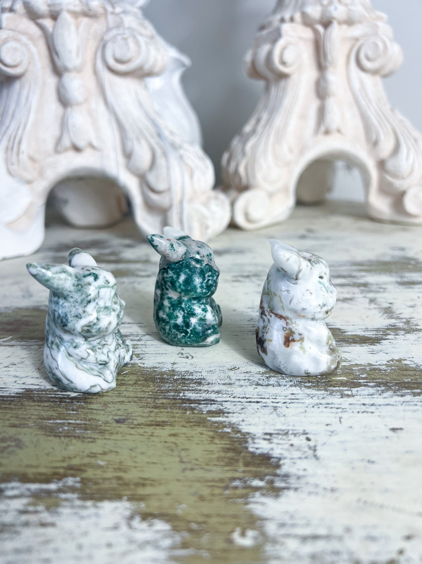 Mini Moss Agate Pikachu