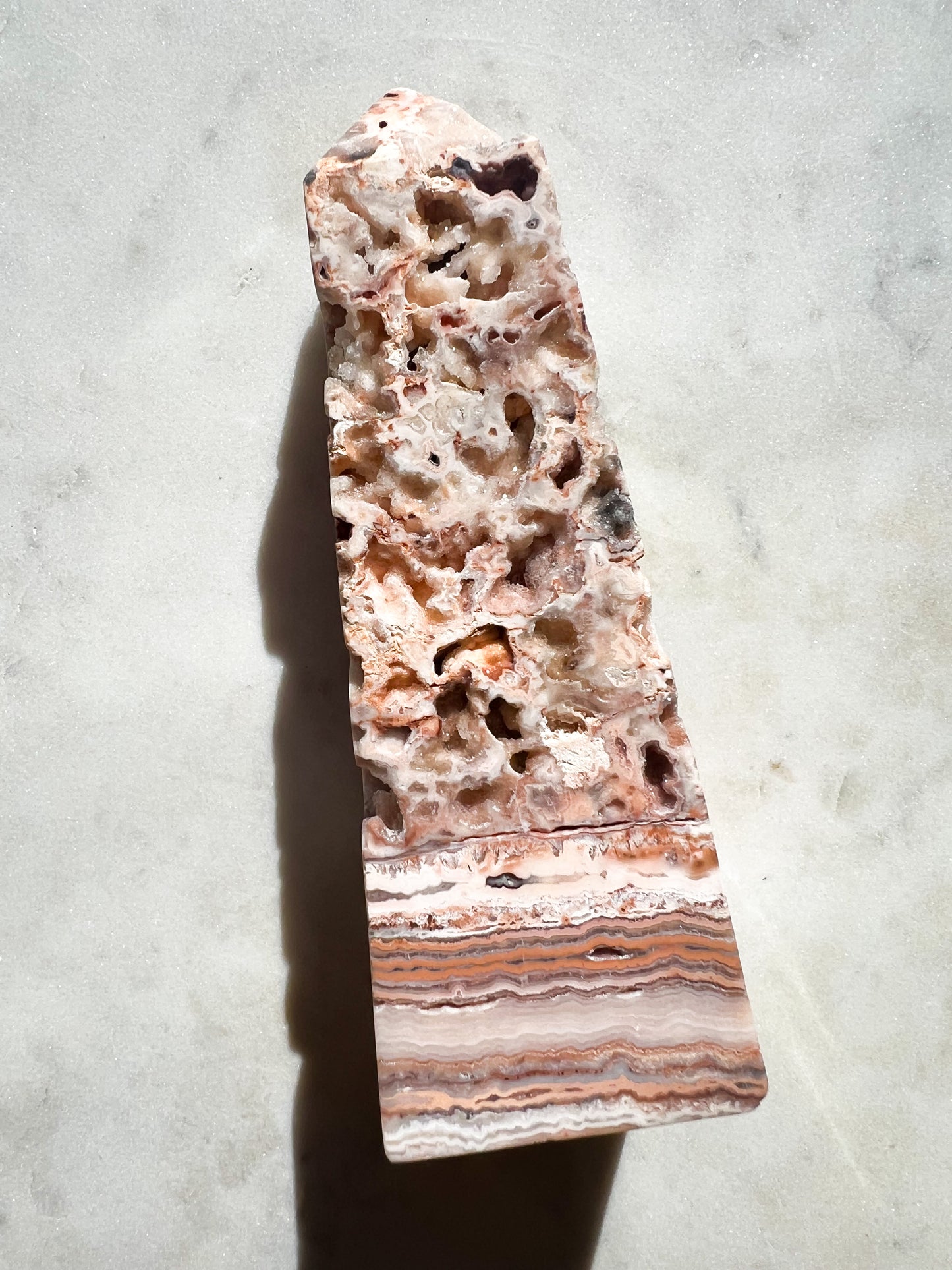 Mexican Crazy Lace Agate Tower A
