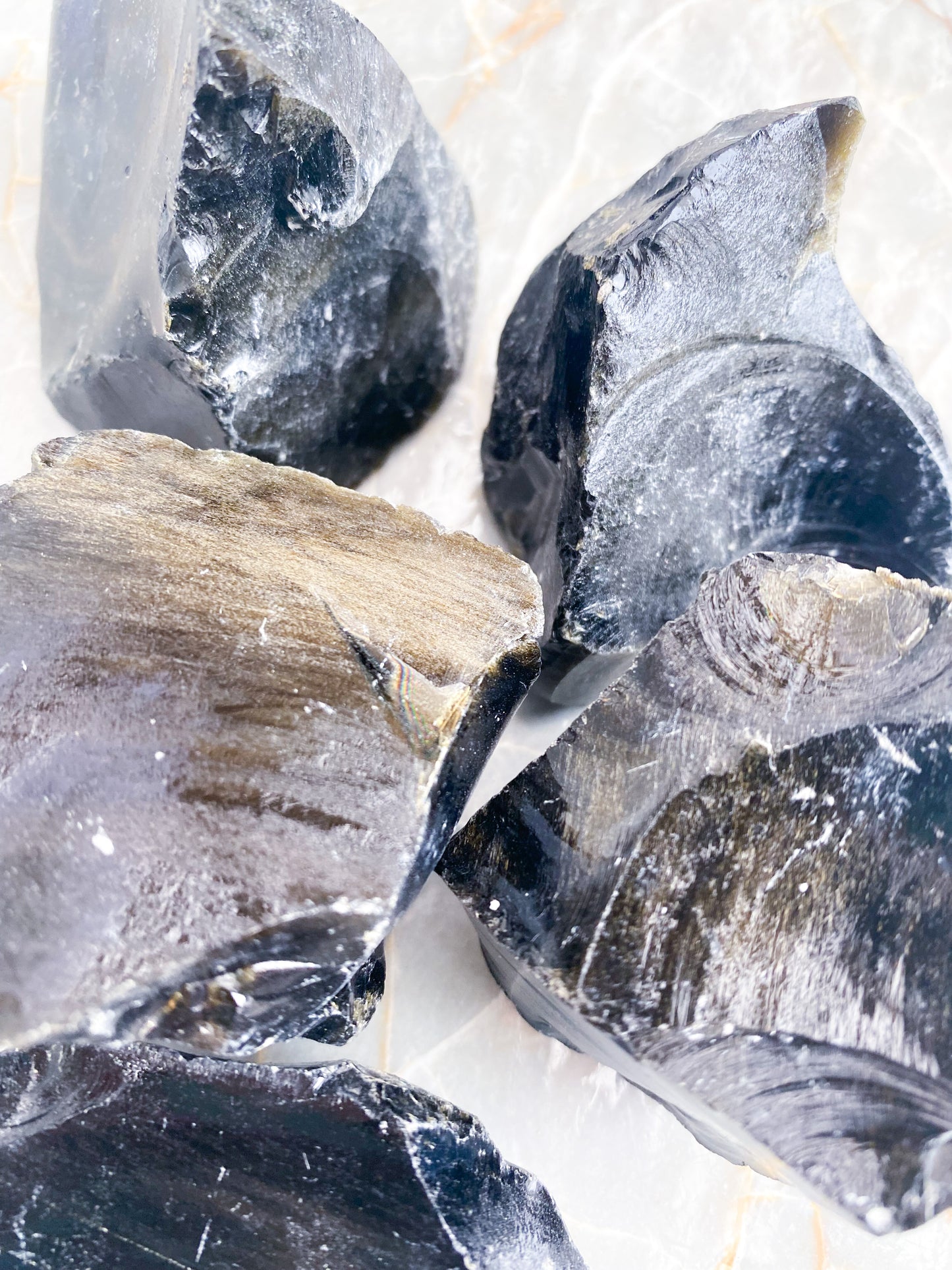Raw Golden Sheen Obsidian Chunks