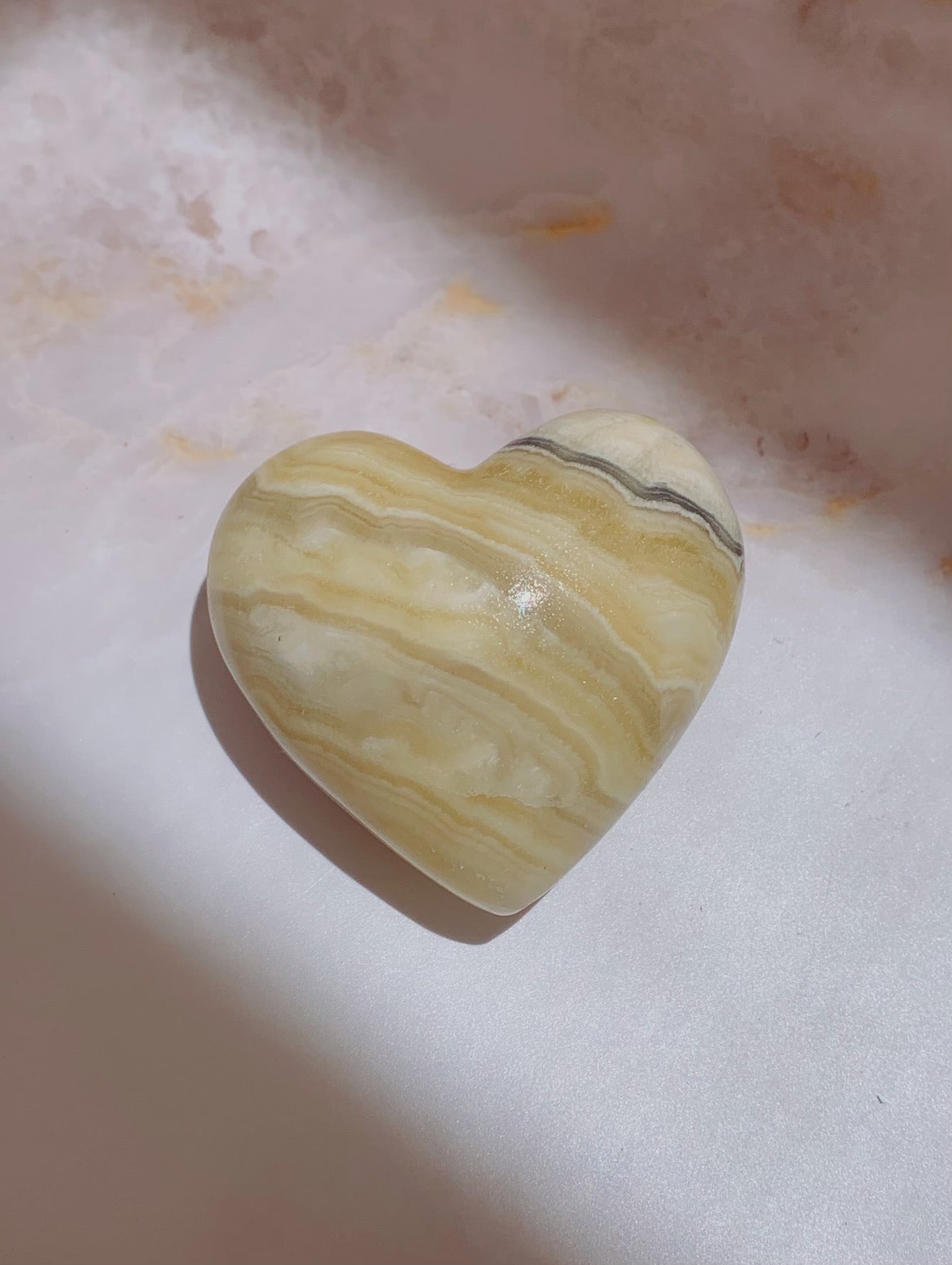 Zebra Calcite Heart