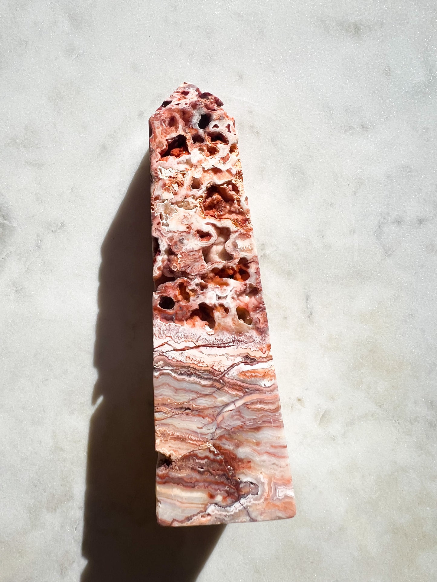 Mexican Crazy Lace Agate Tower B