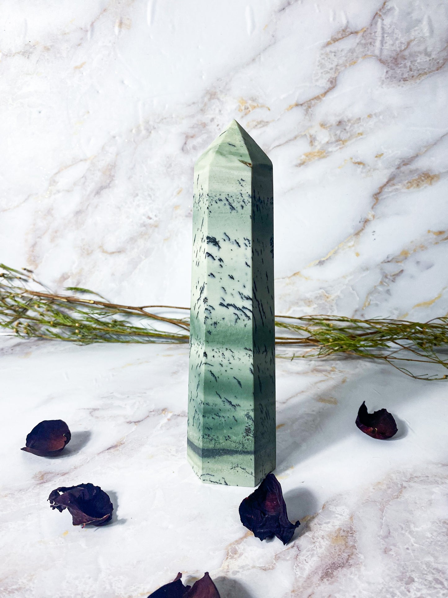 Dendritic Jade Tower #1