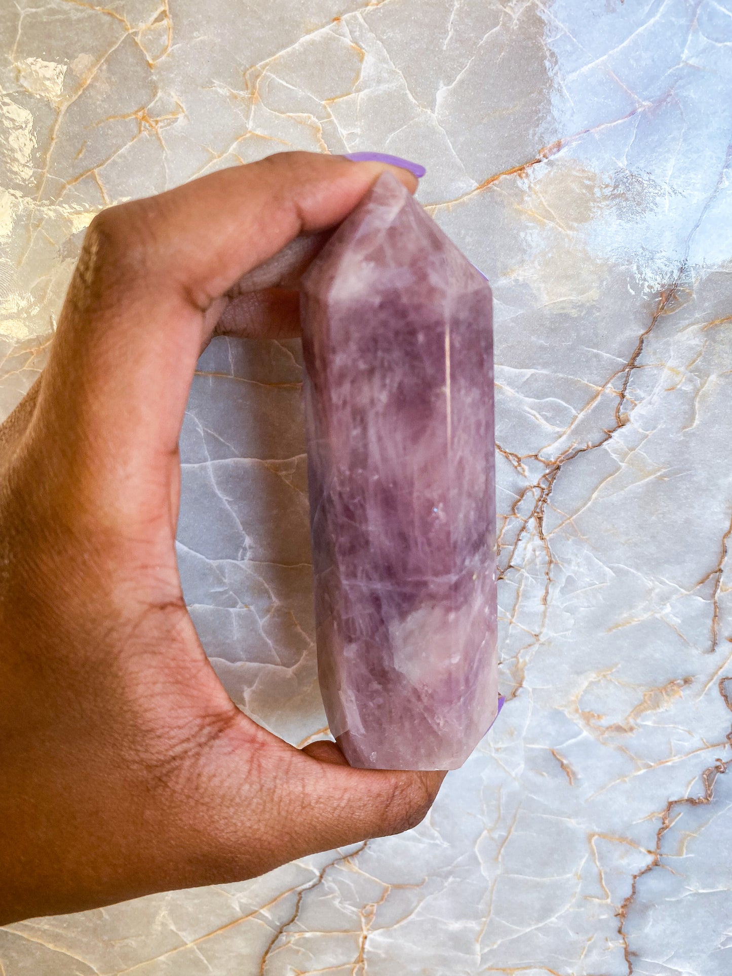 Lavender Rose Quartz Tower #5