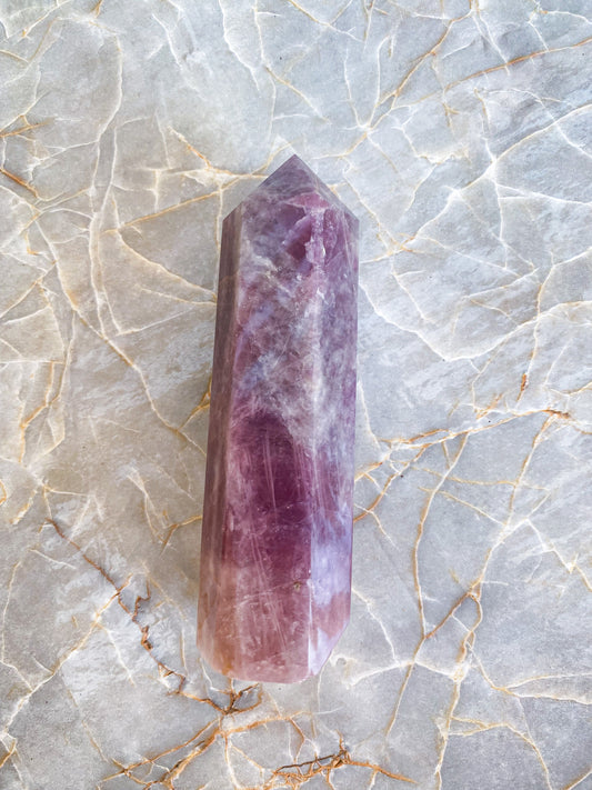 Lavender Rose Quartz Tower #8