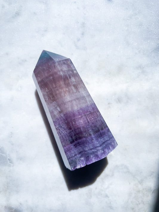 Chunky Purple Fluorite Tower