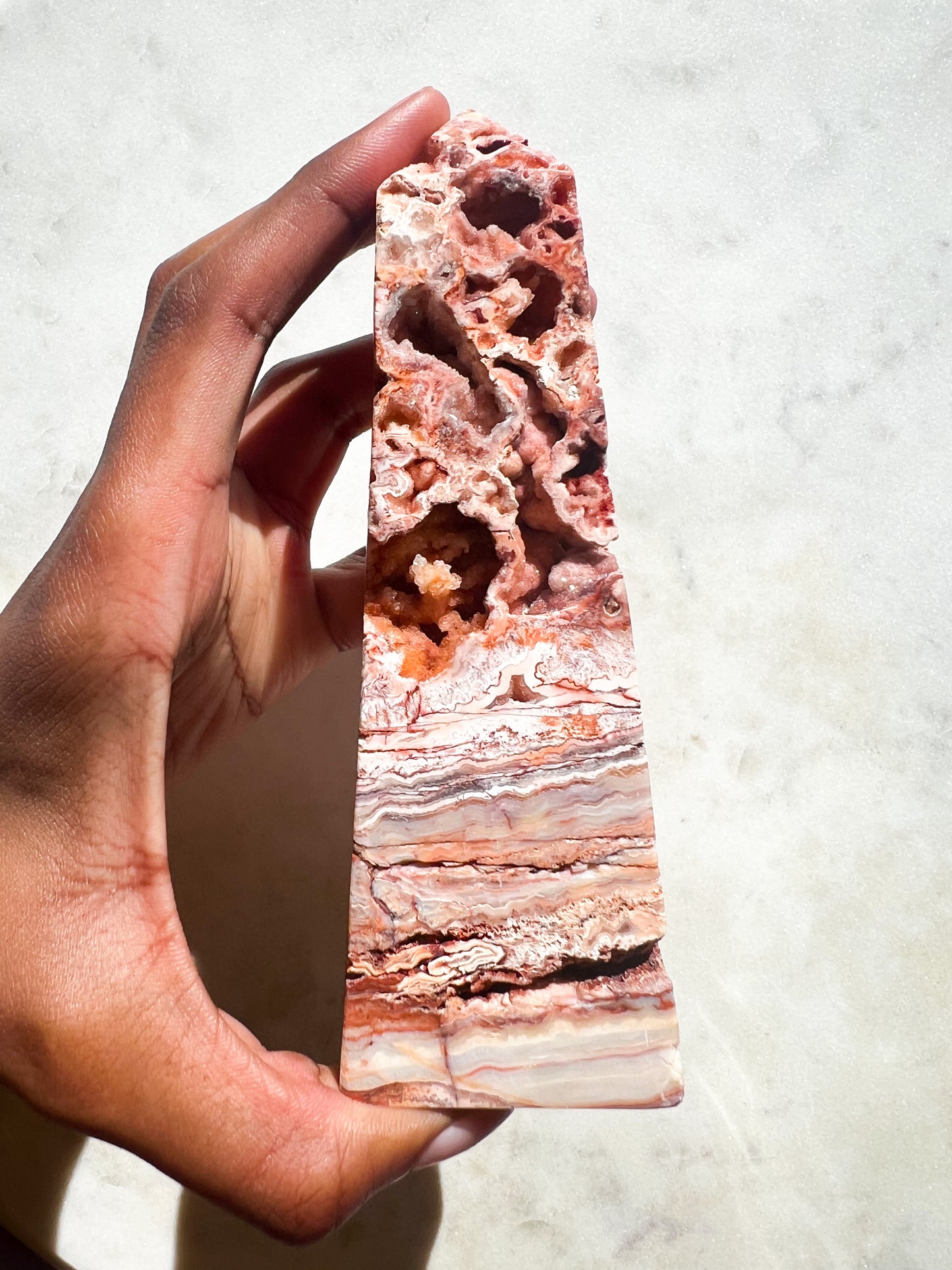 Mexican Crazy Lace Agate Tower B