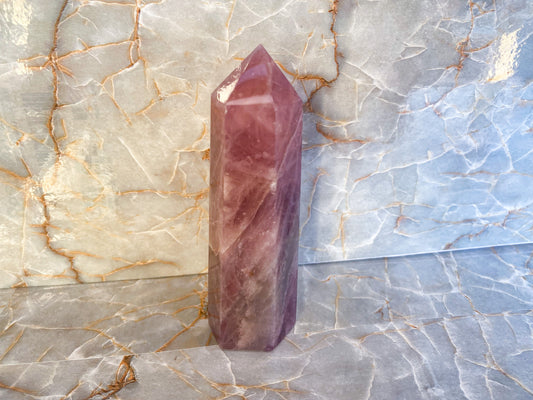 Lavender Rose Quartz Tower #6