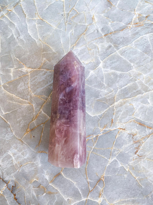 Lavender Rose Quartz Tower #5