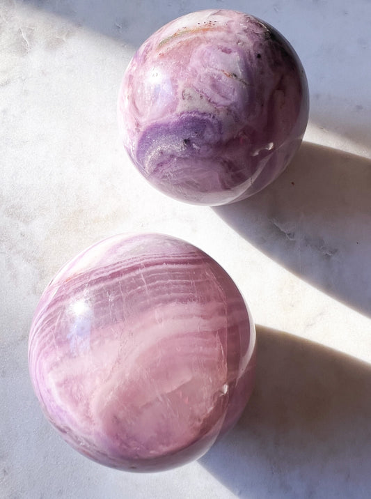 Silky Fluorite Spheres